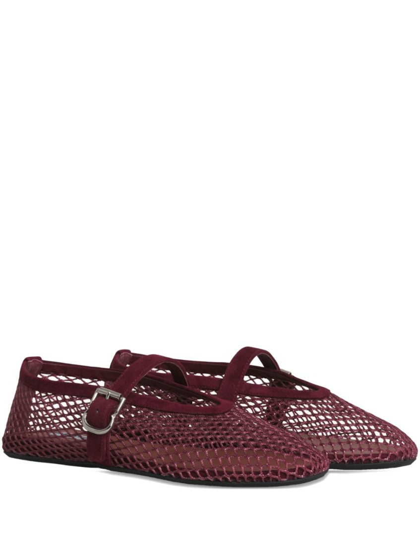 Maroon Mesh Ballet Flats 2