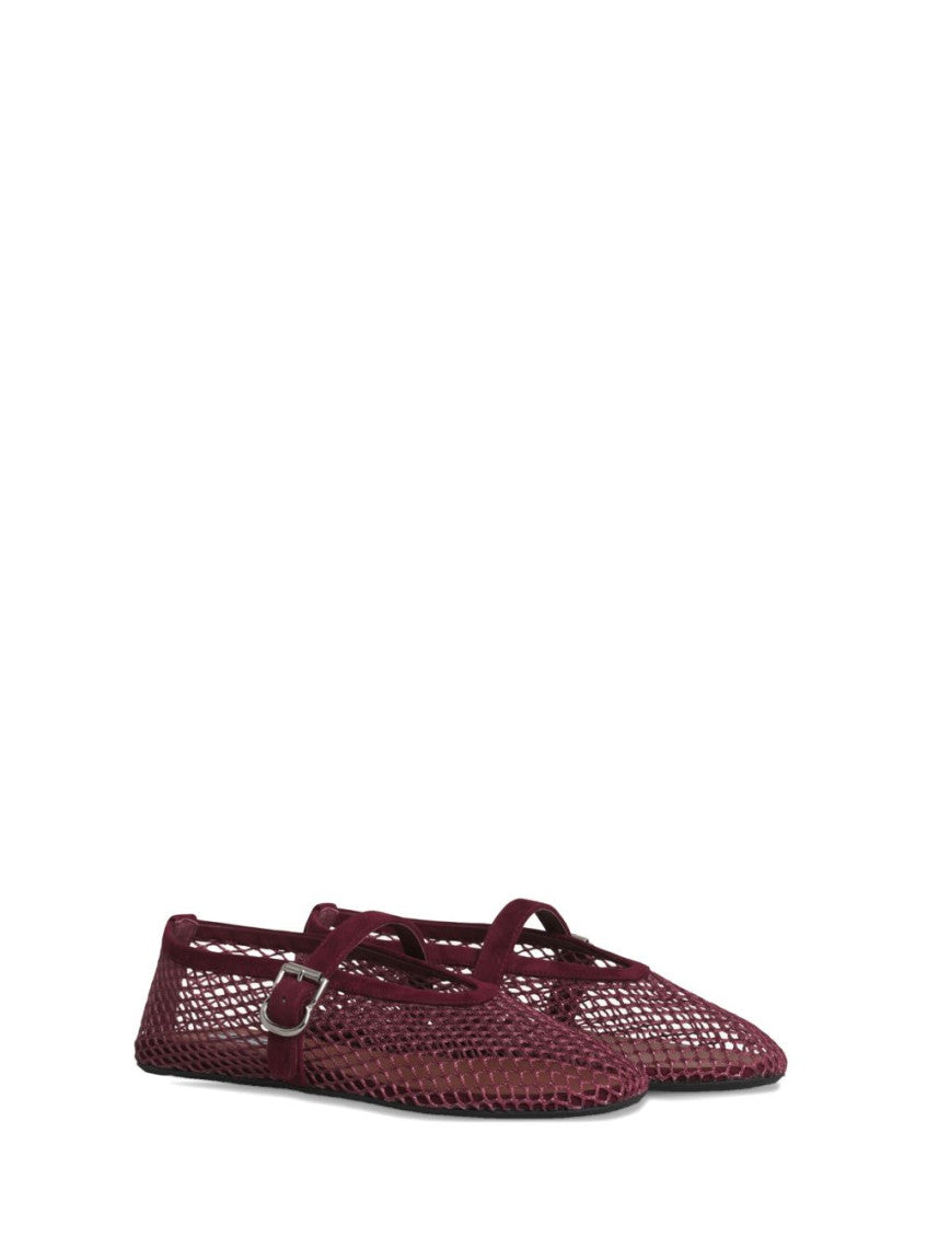 Maroon Mesh Ballet Flats 3