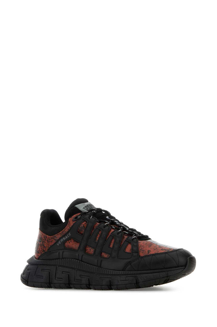 Black Two-Tone Leather Sneakers 2