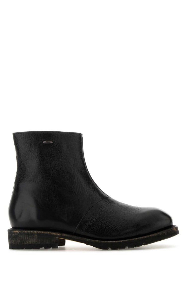 Black Leather Ankle Boots 1