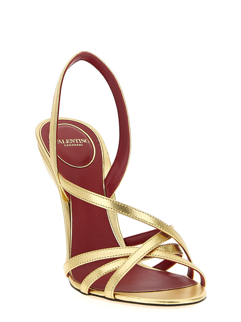 Golden Slingback Heels 2