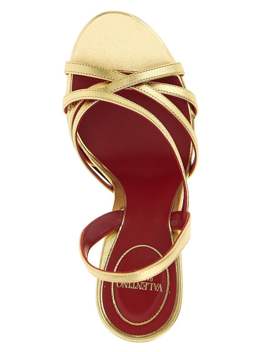 Golden Slingback Heels 4