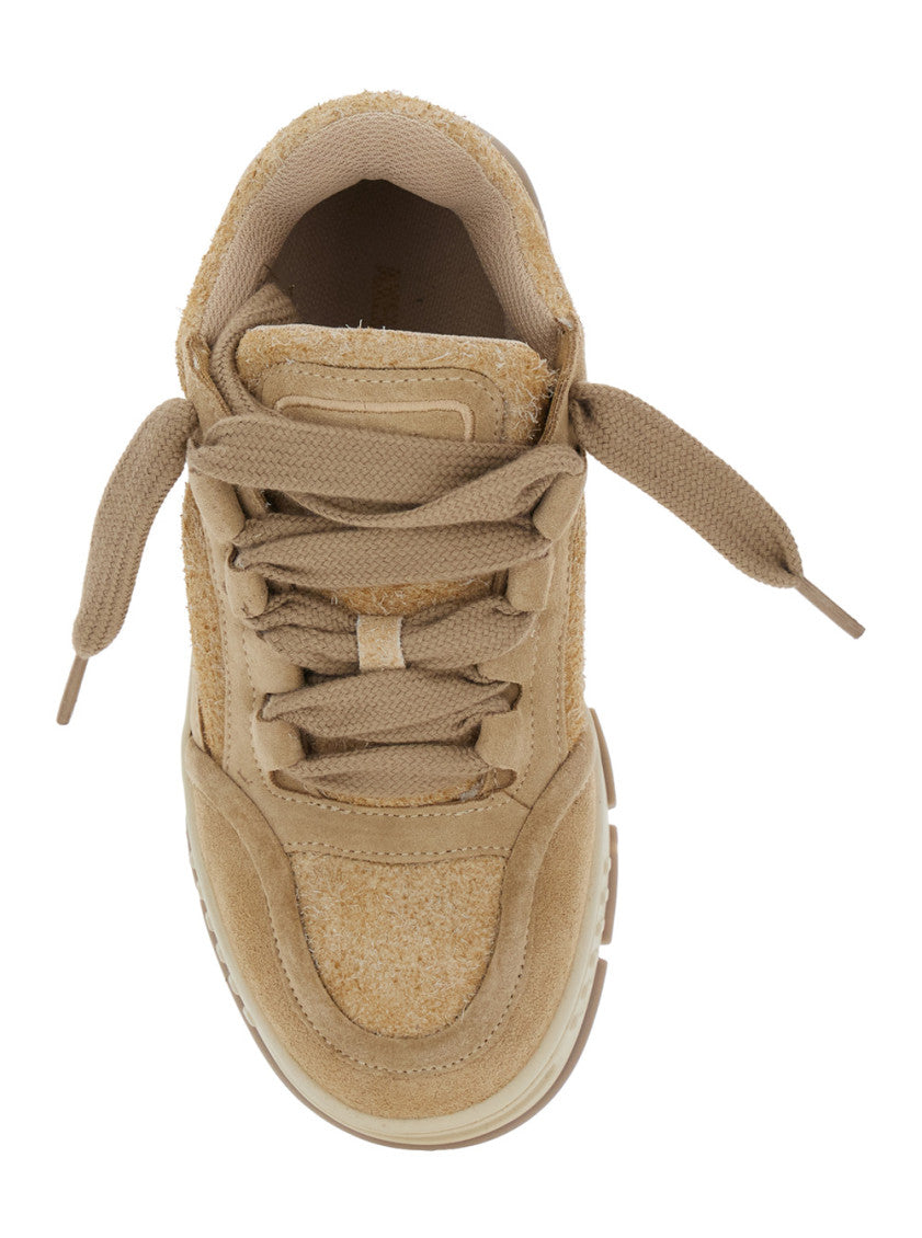 Beige Lace-Up Loop Sneaker 4