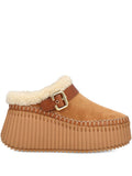 Pottery Brown Wedge Mule 1