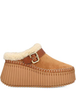 Pottery Brown Wedge Mule 1