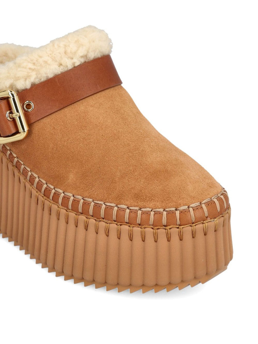 Pottery Brown Wedge Mule 2