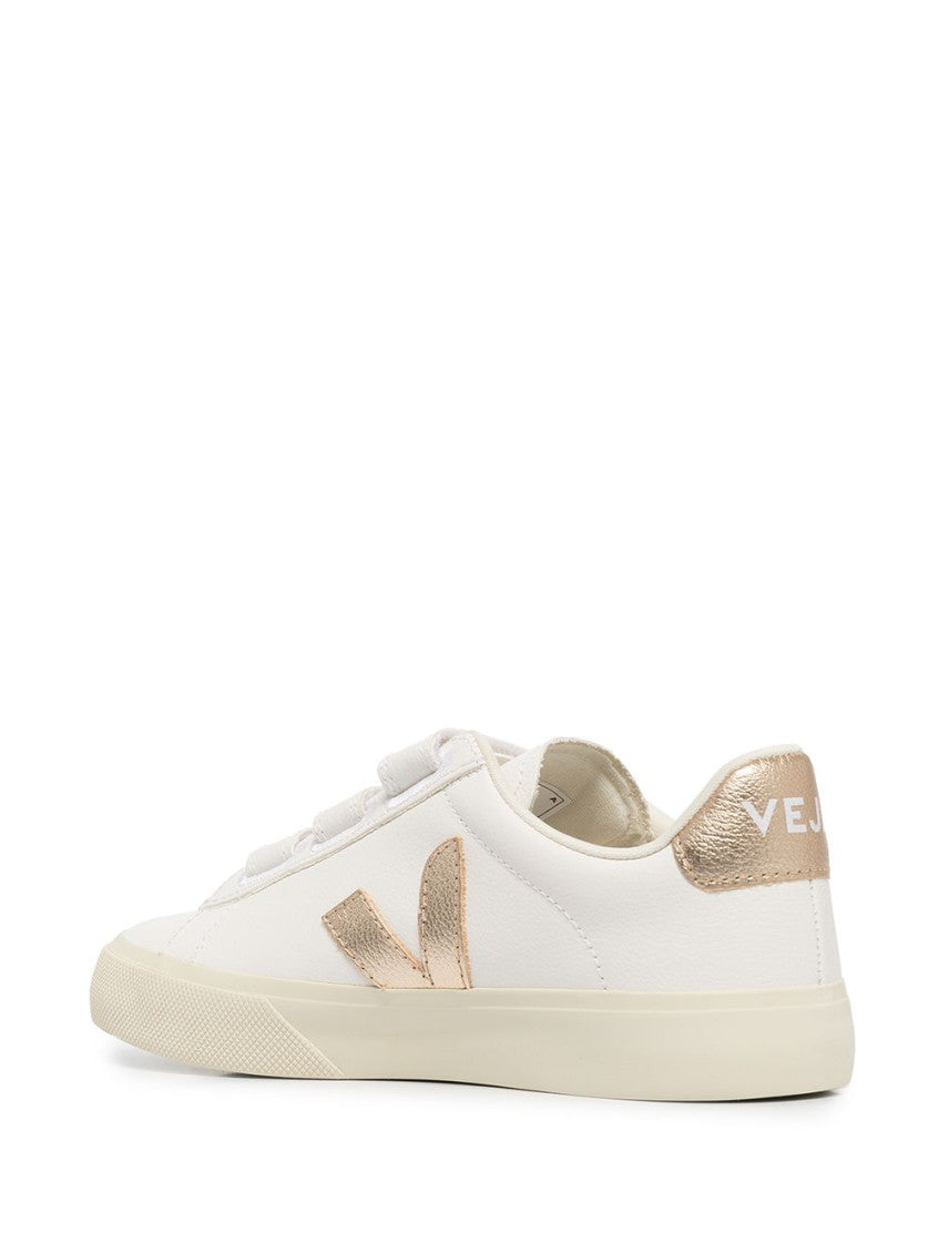 White Gold Logo Sneakers 2