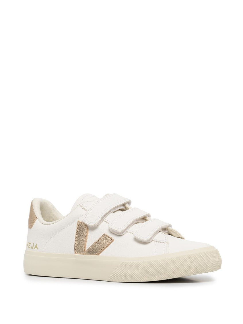 White Gold Logo Sneakers 3