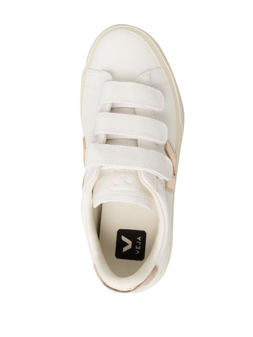 White Gold Logo Sneakers 4