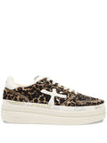 Leopard Print Lace Up Sneakers 1