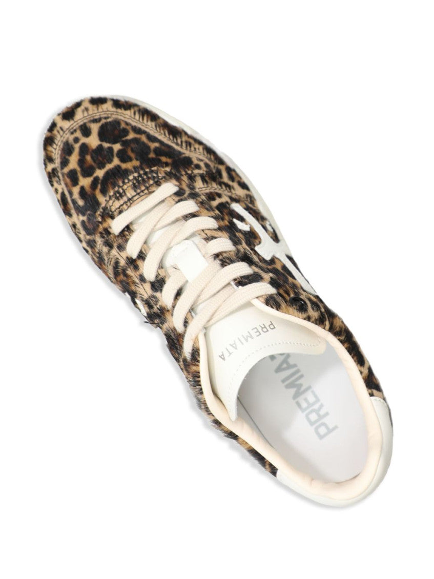 Leopard Print Lace Up Sneakers 3