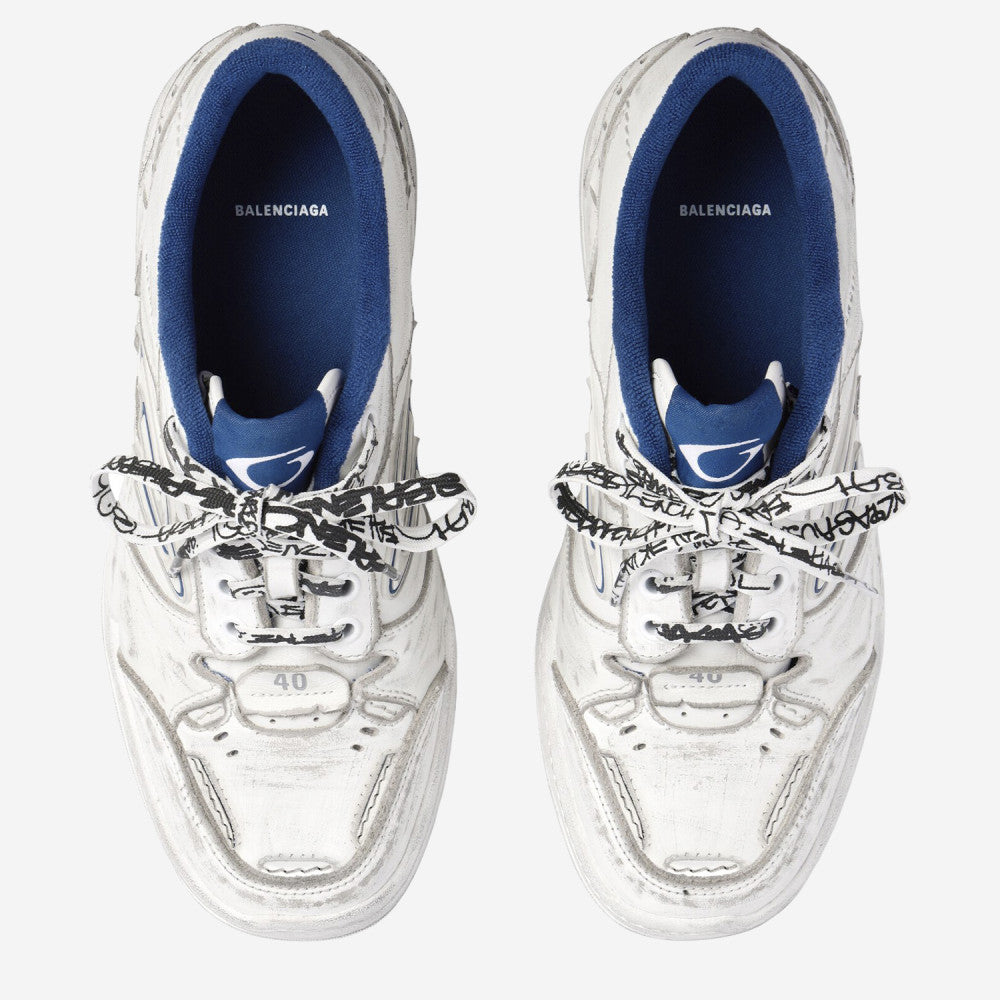 White Blue Logo Sneakers 2