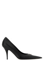 Black Leather Heels 1