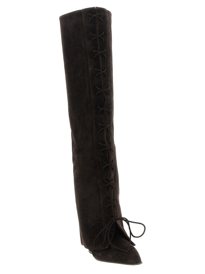 Brown Lace Up Boots 2