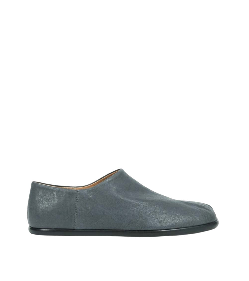 Grey Tabi Leather Loafers 1