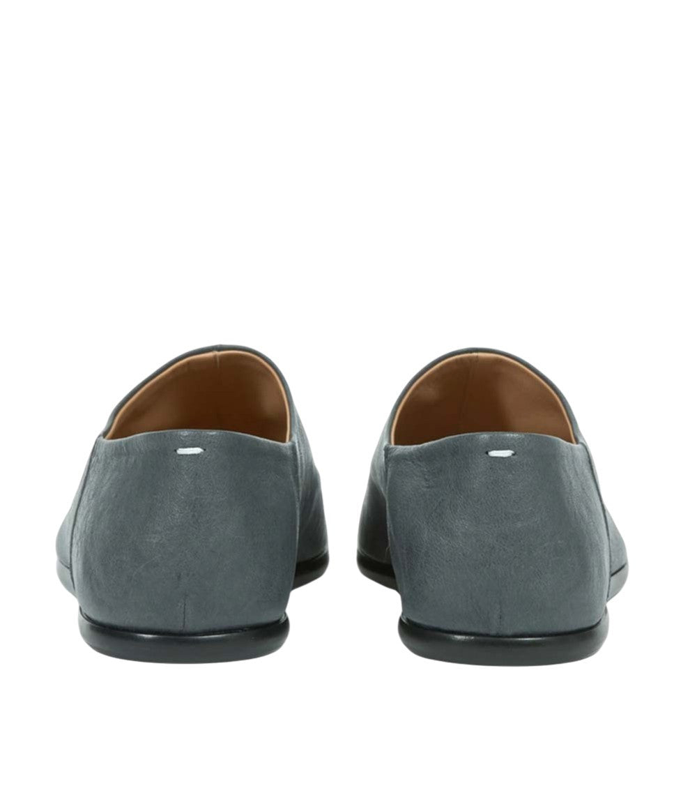 Grey Tabi Leather Loafers 2