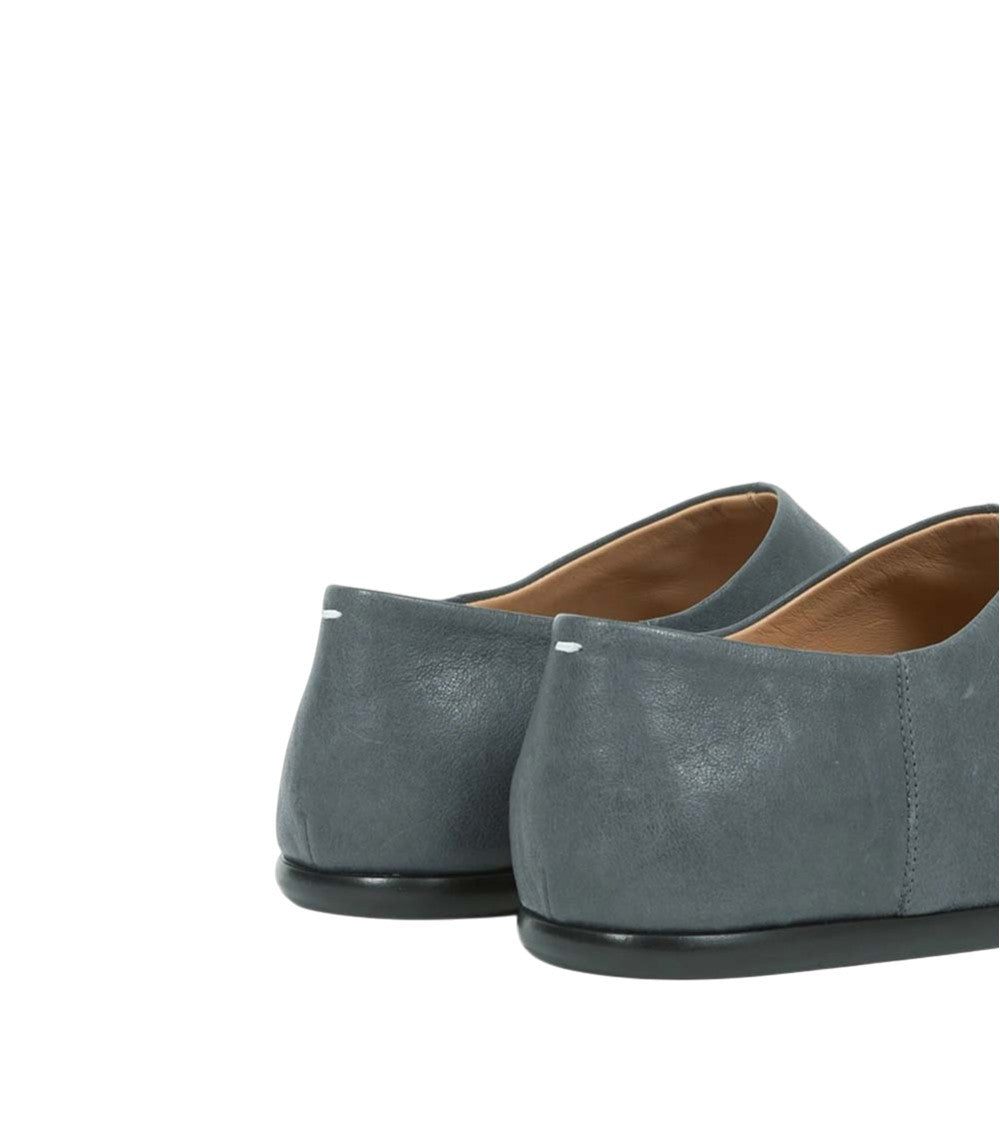 Grey Tabi Leather Loafers 3