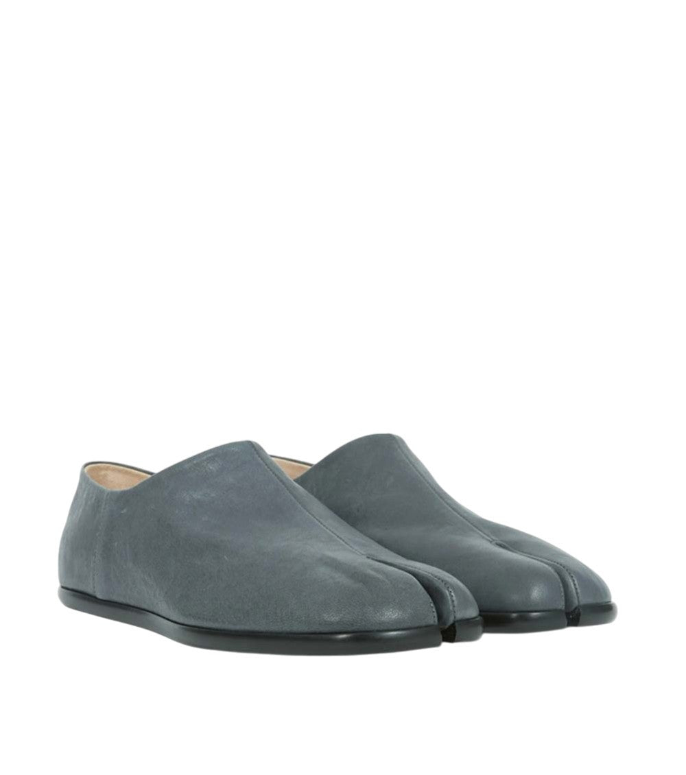 Grey Tabi Leather Loafers 5
