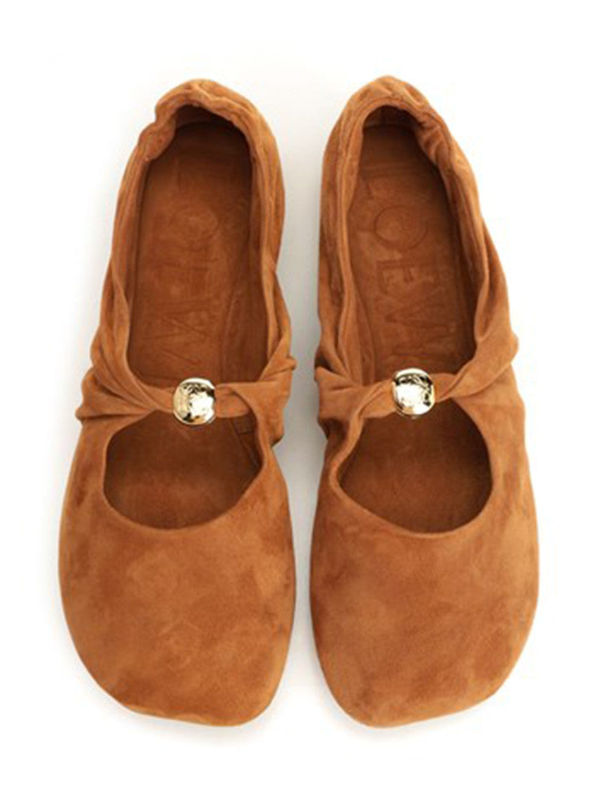 Brown Suede Ballet Flats 4