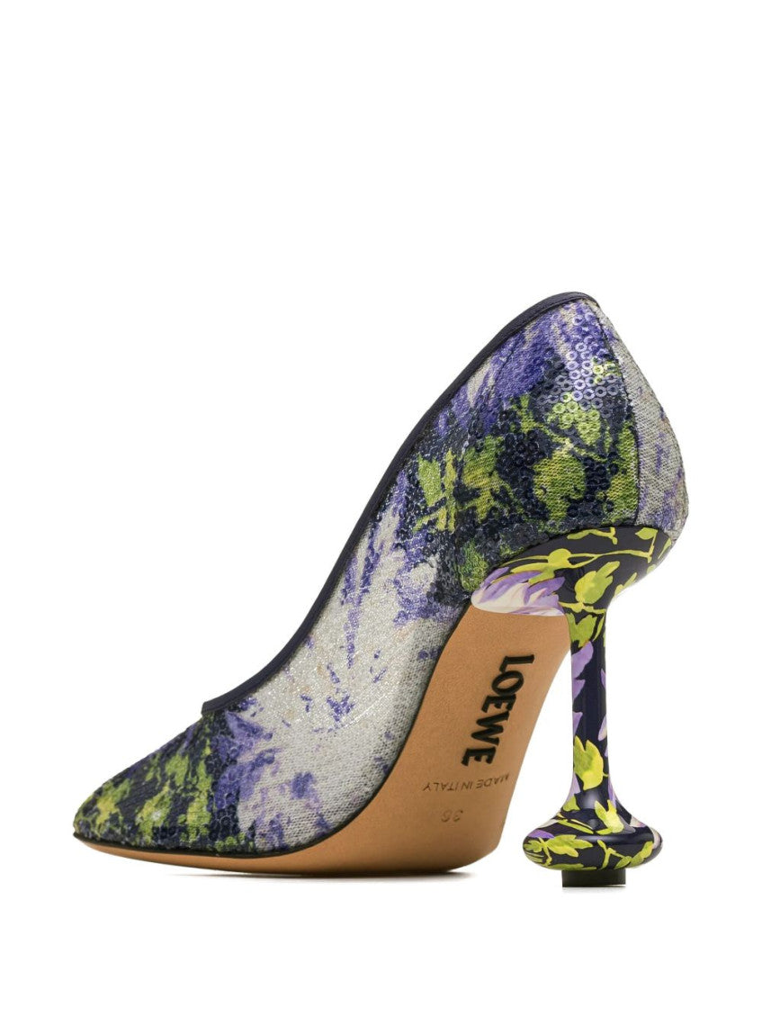 Light Purple Sequined Pumps 3