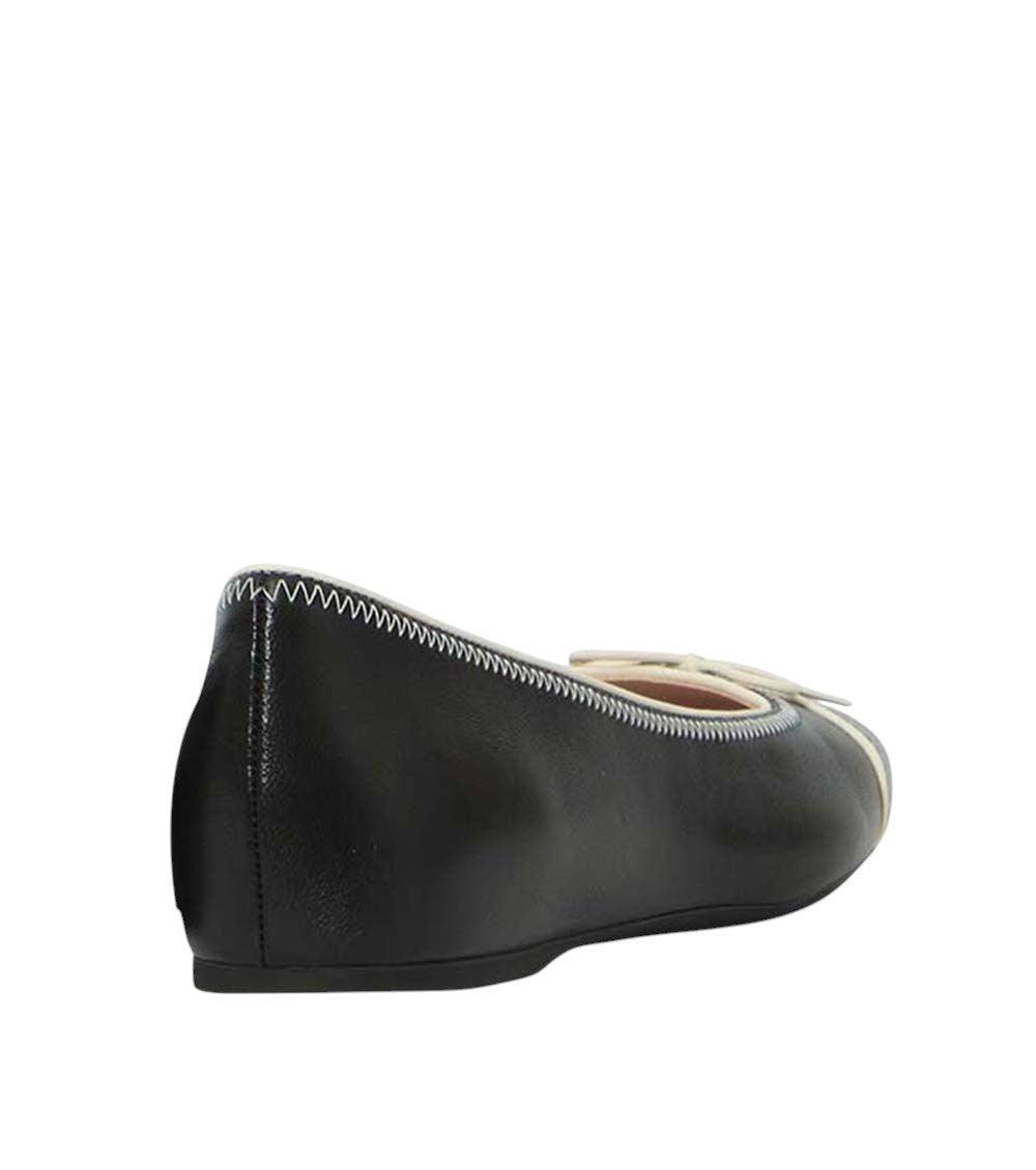 Black Leather Ballet Flats 4
