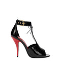 Black Open-toe Lace-up Heels 1