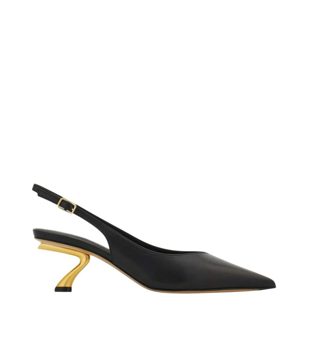 Black Leather Pumps 1