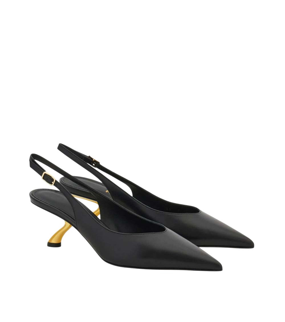 Black Leather Pumps 2