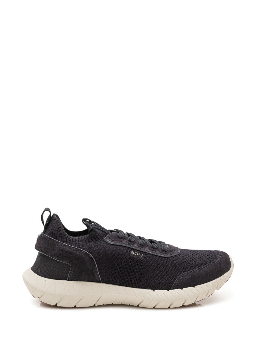 Black Motion Lace-up Sneakers 1
