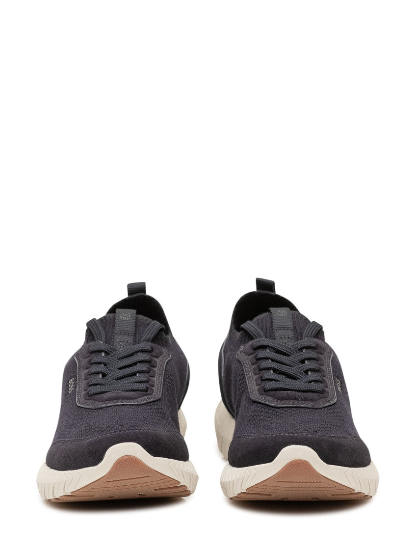 Black Motion Lace-up Sneakers 2