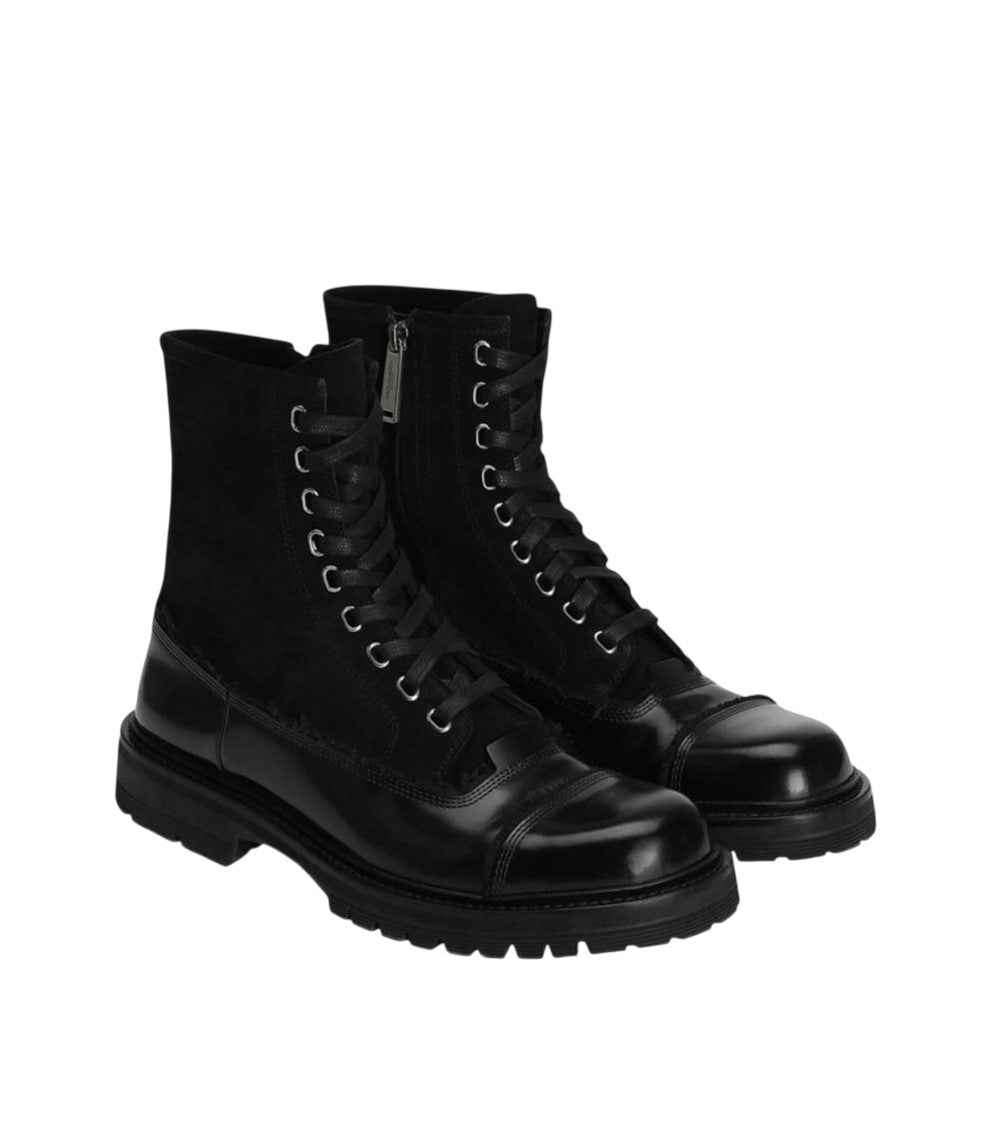 Black Ankle Combat Boots 2