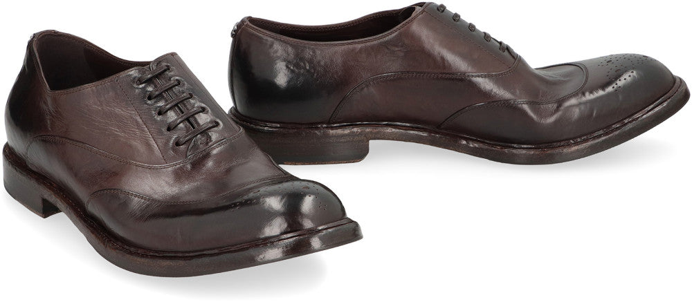 Brown Leather Lace-up Shoes 3