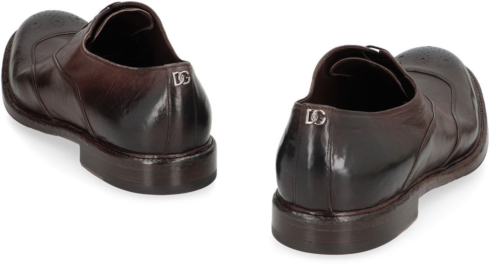 Brown Leather Lace-up Shoes 4