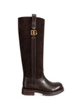 Brown Logo Riding Boots 1