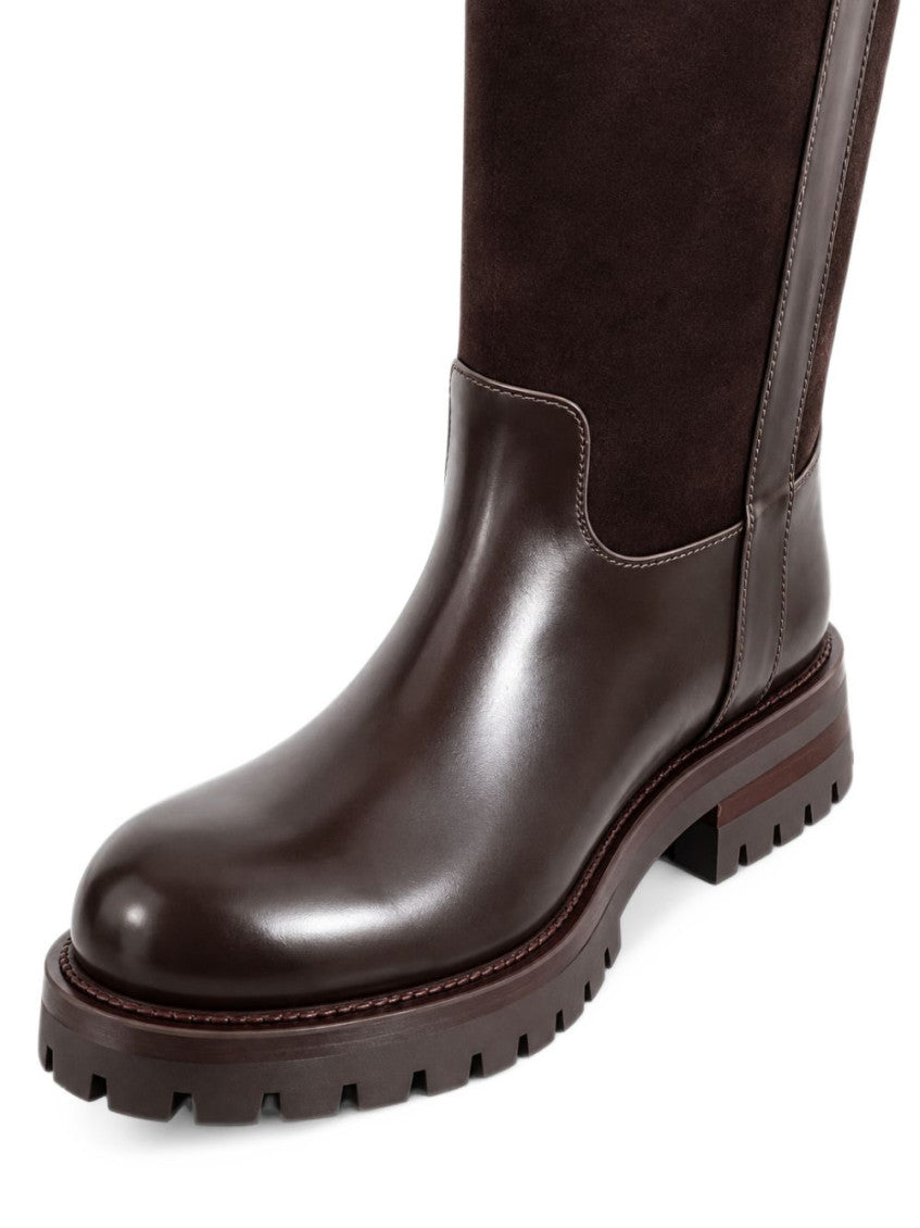 Brown Logo Riding Boots 3