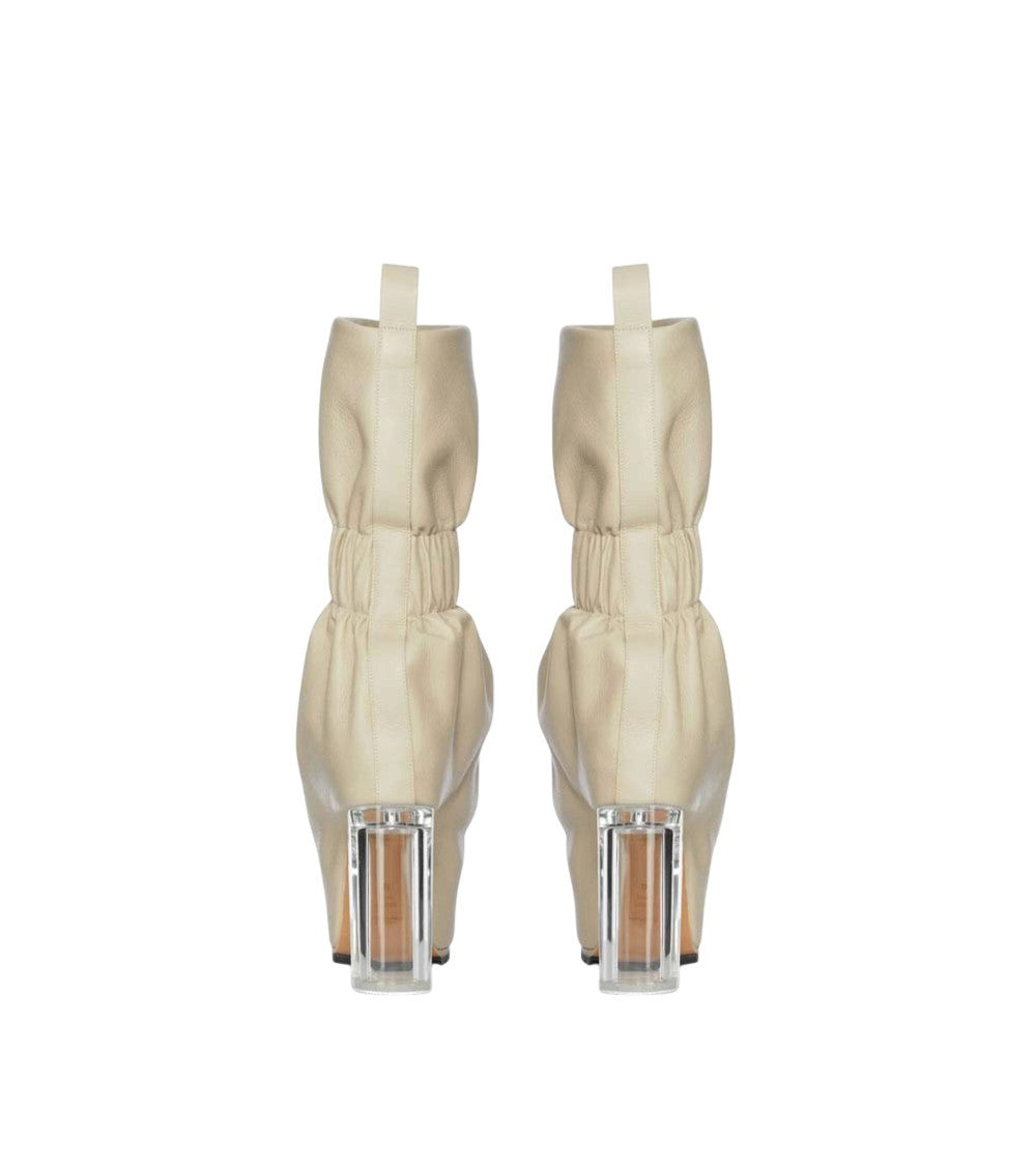 Beige Taquito Pleated Boots 2