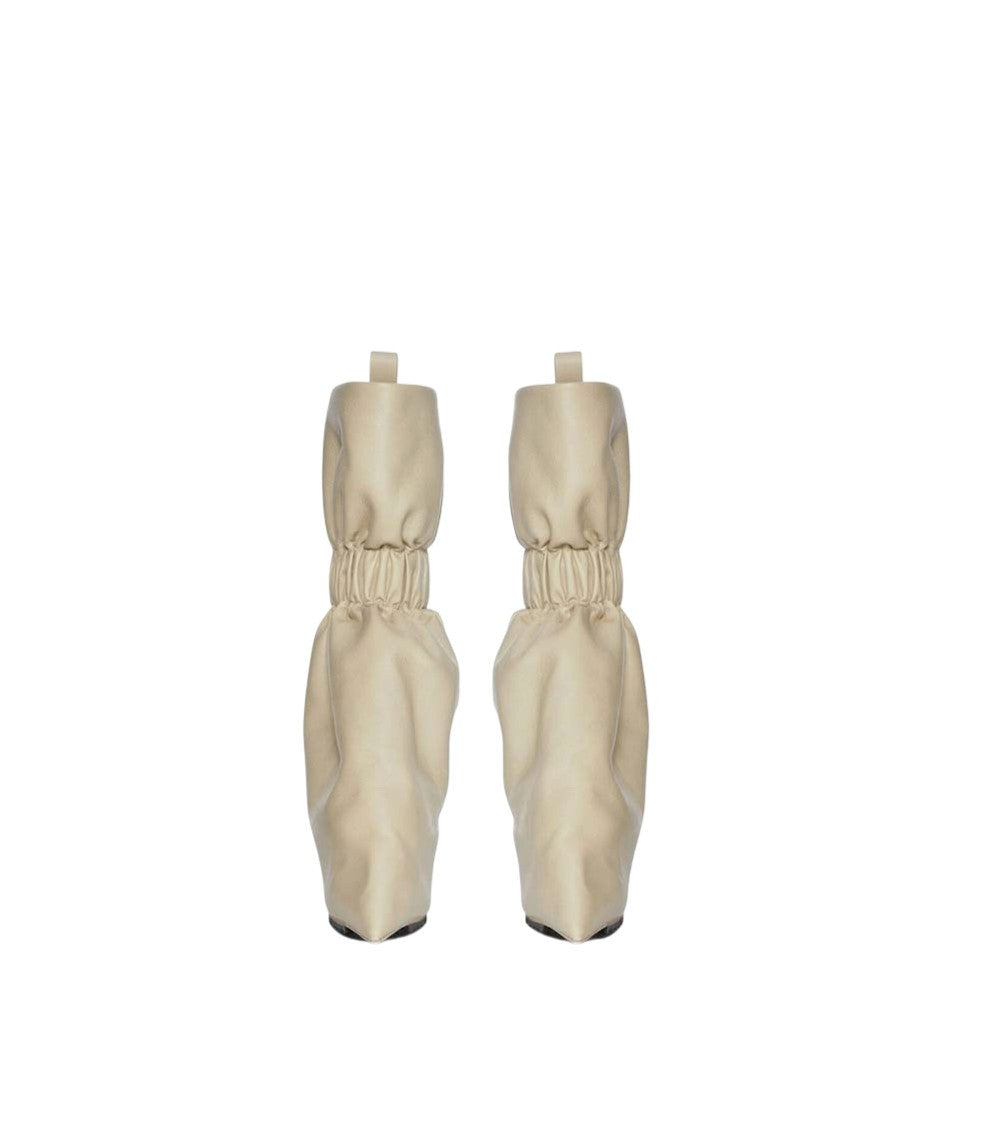Beige Taquito Pleated Boots 5
