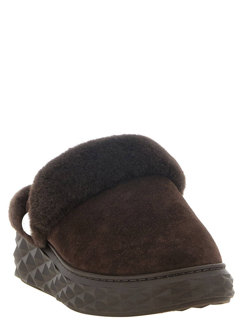 Brown Diamond Maxi Mules 2