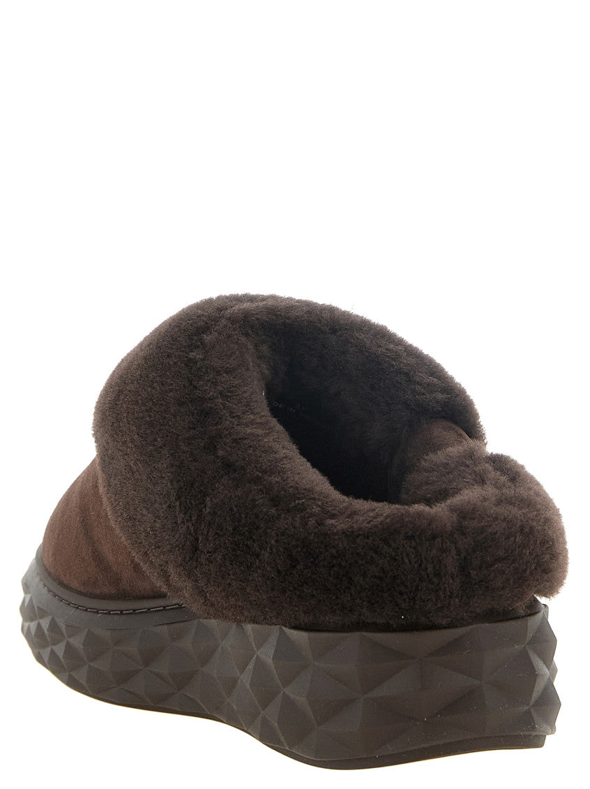 Brown Diamond Maxi Mules 3