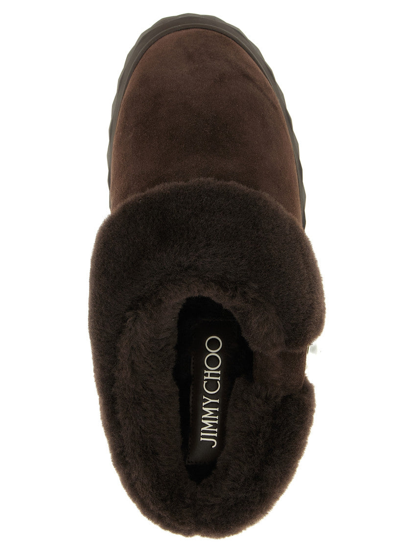 Brown Diamond Maxi Mules 4