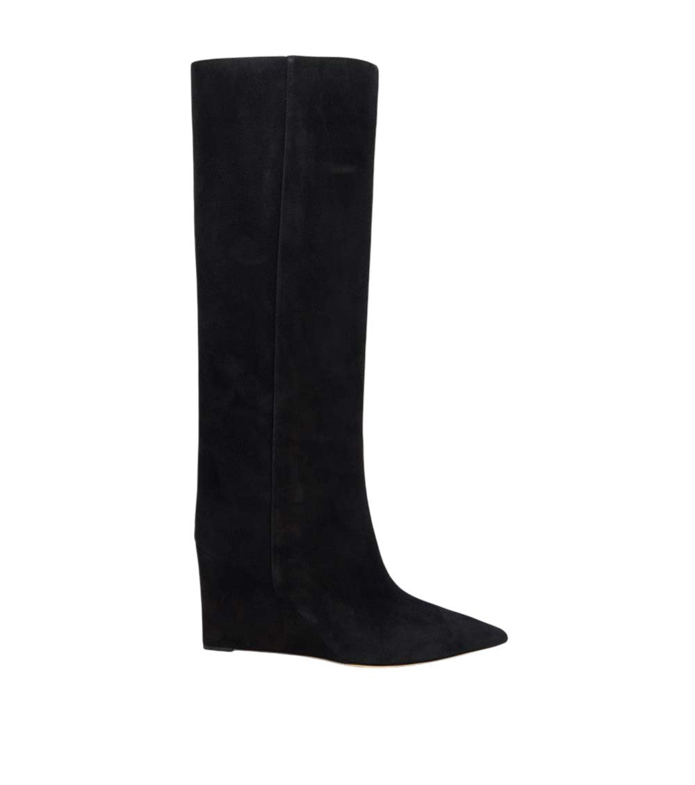 Black High Wedge Boots 1