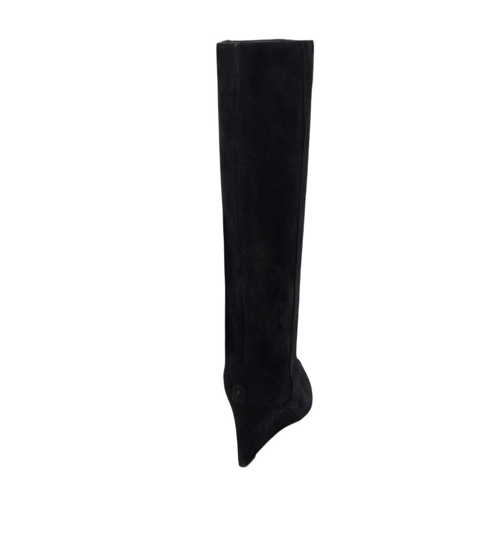 Black High Wedge Boots 3