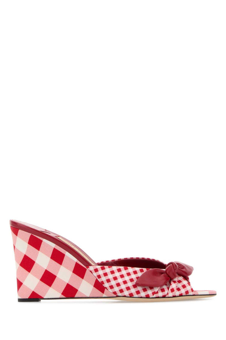 Red Check Bow Wedges 2