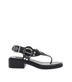 Black Leather Sandals 1