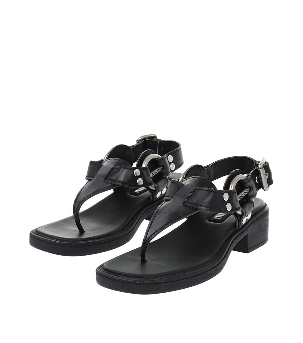 Black Leather Sandals 2