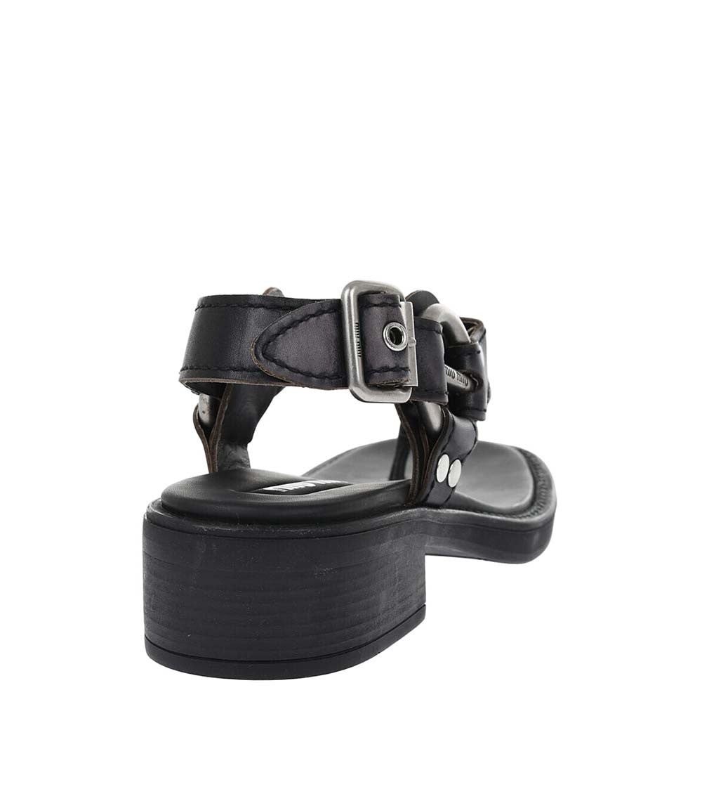 Black Leather Sandals 3