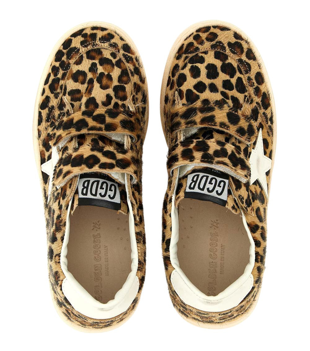 Baby Girls Leopard Print Lace-up Sneakers 3