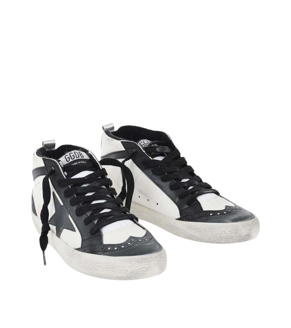 BlackWhite Mid-star Sneakers 2