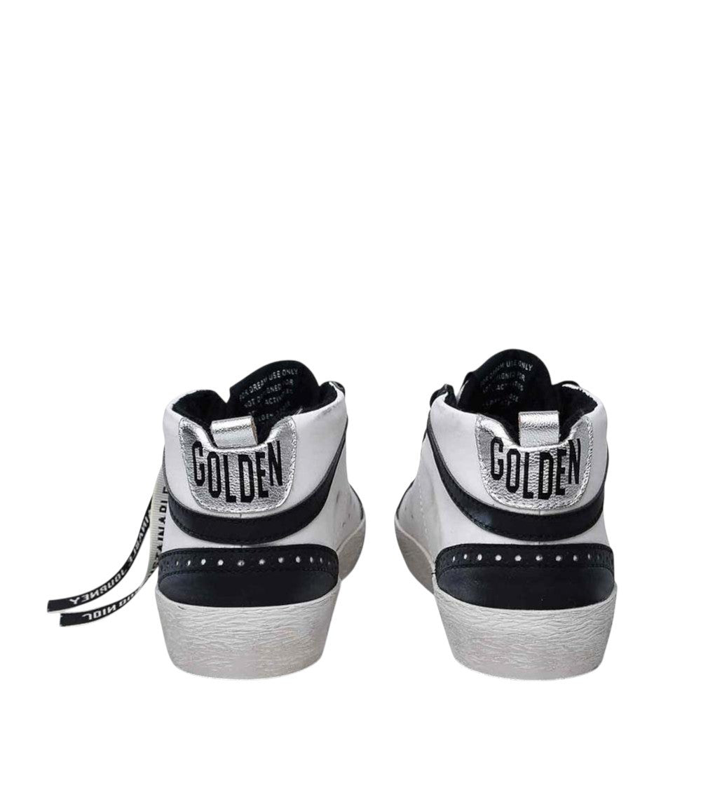 BlackWhite Mid-star Sneakers 4