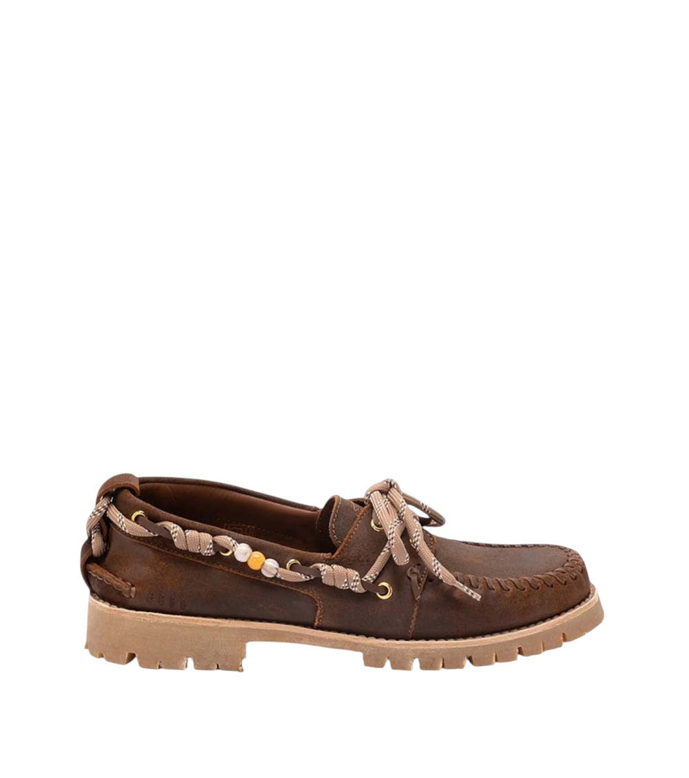 Brown Lace-up Loafers 1